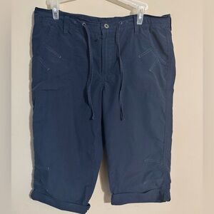 Columbia Navy Blue Women’s Small Hiking Outdoor Capri Pants w/ Drawstring